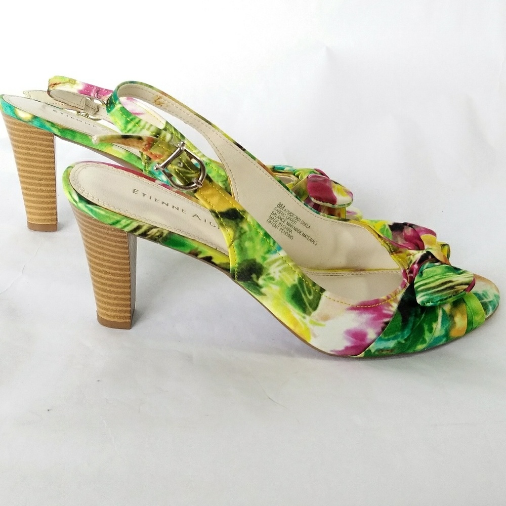 Etienne Aigner shoes floral size 8M